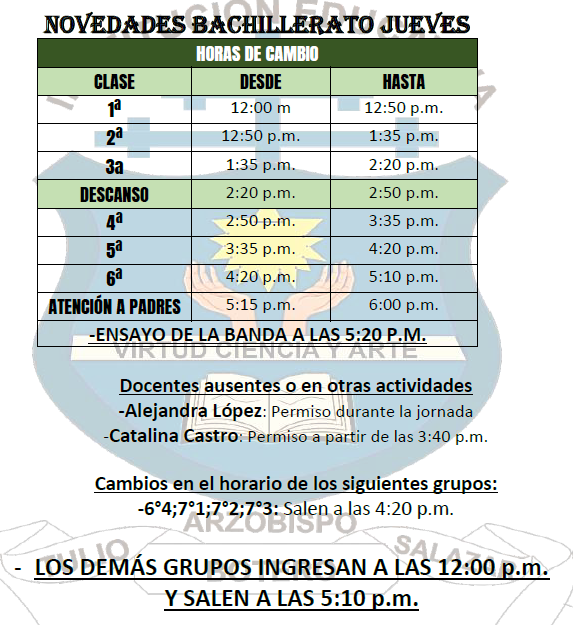 HORARIOS